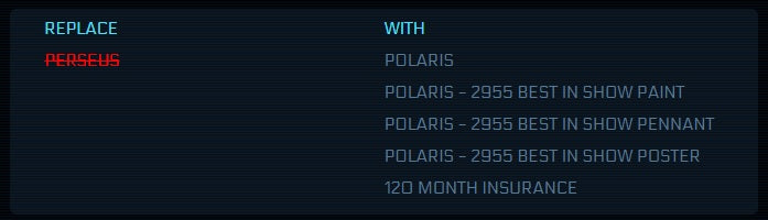 CCU Perseus to Polaris with BIS 2955 paint