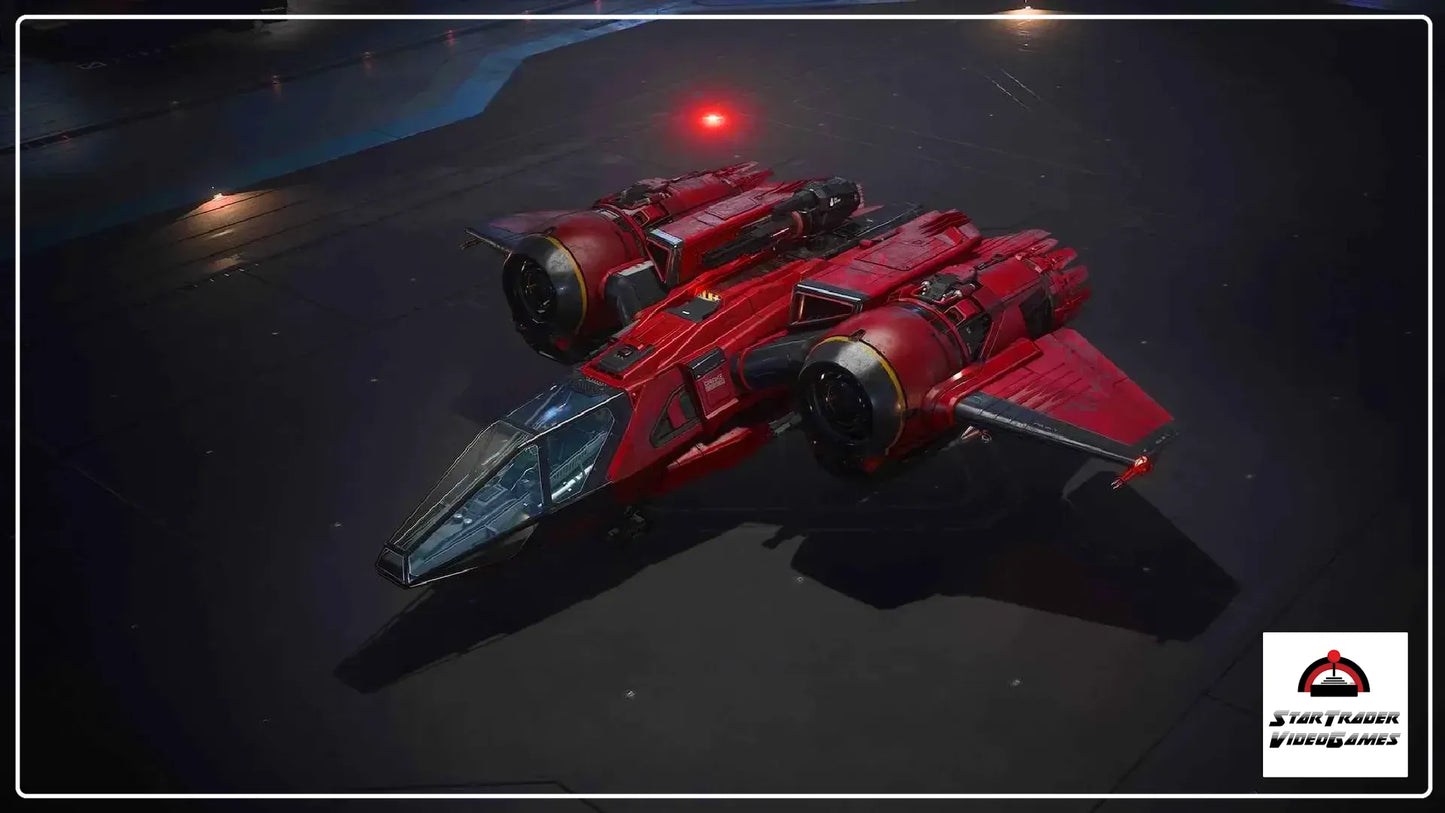 Star Citizen Buccaneer Redline Paint with red and black Drake-themed finish