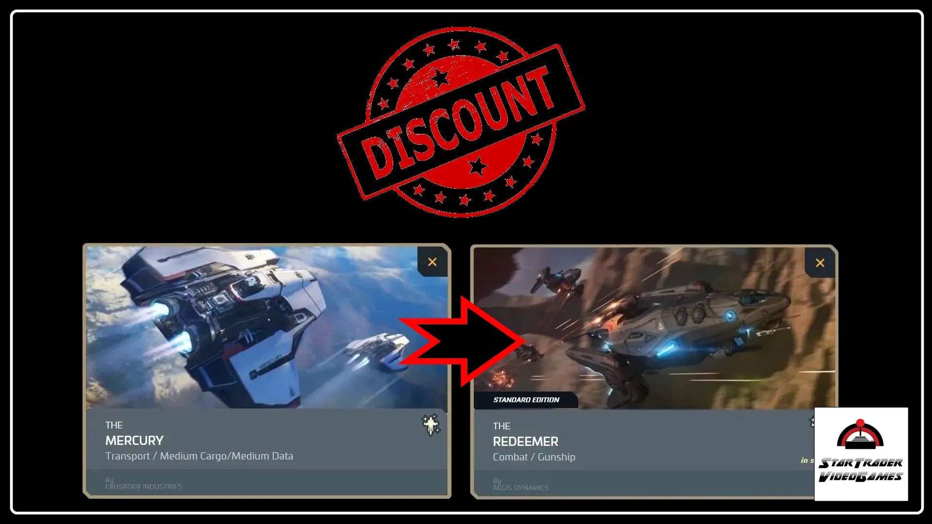 Star Citizen Mercury to Redeemer ship upgrade CCU
