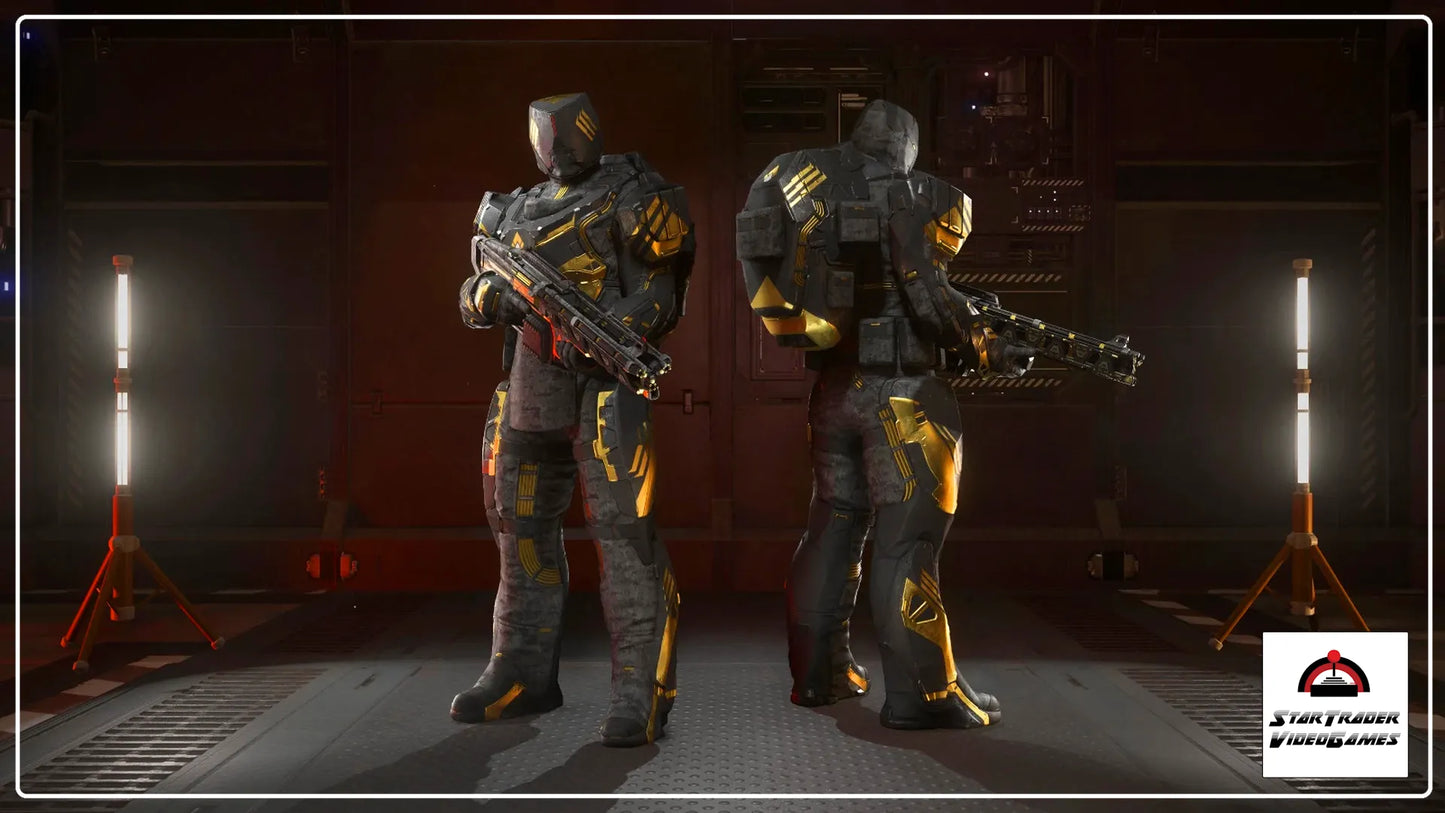 Palatino Shadow Gild armor set with backpack for Star Citizen