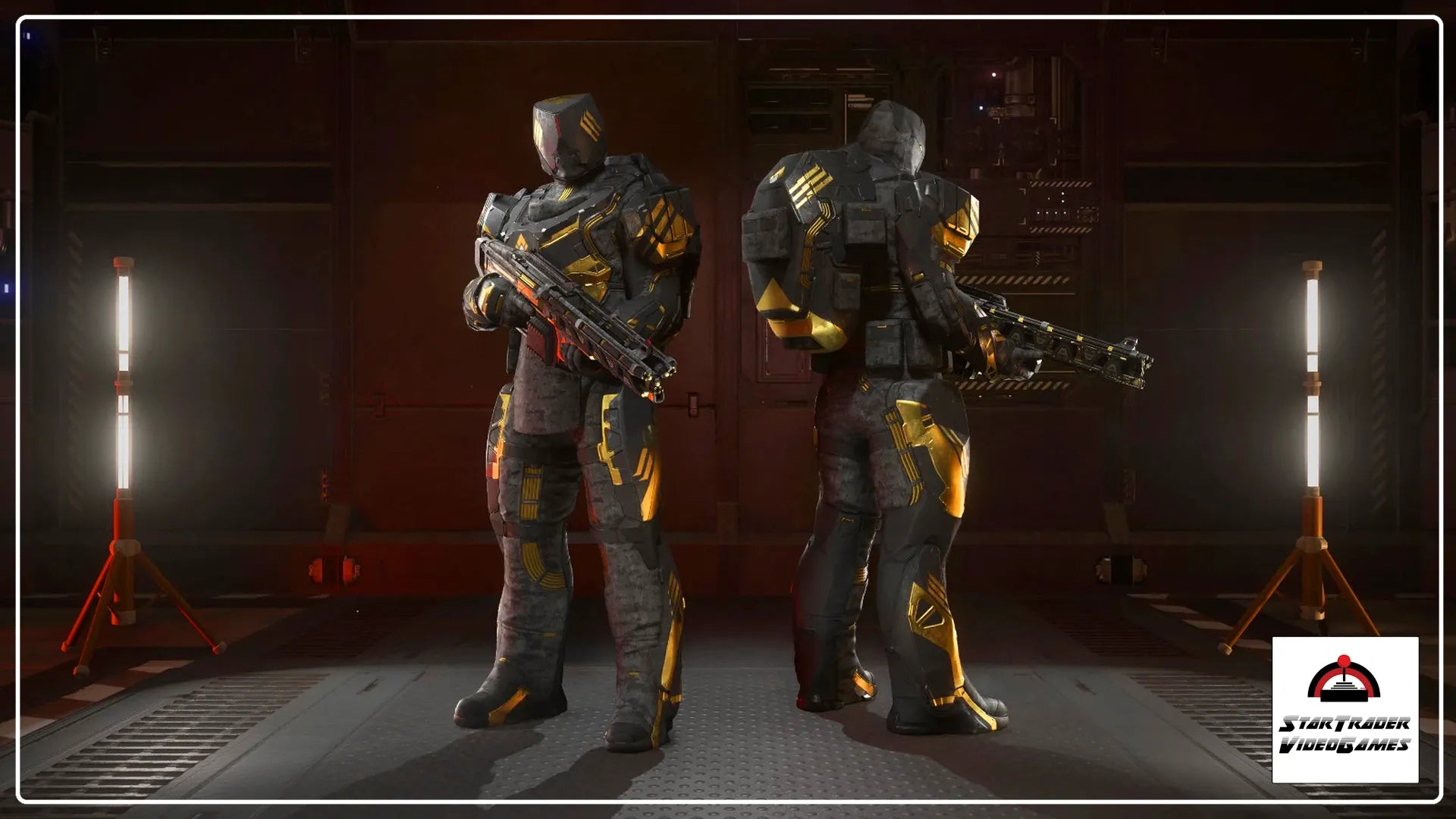 Palatino Shadow Gild armor set with backpack for Star Citizen