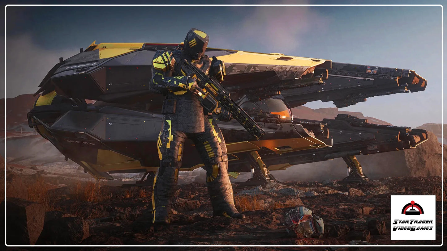 Shadow Gild Patch Bundle for Star Citizen with Guardian paint, Fresnel LMG and Palatino armor set