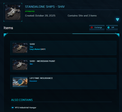 SHIV LTI with Meridian Paint Star Citizen detail