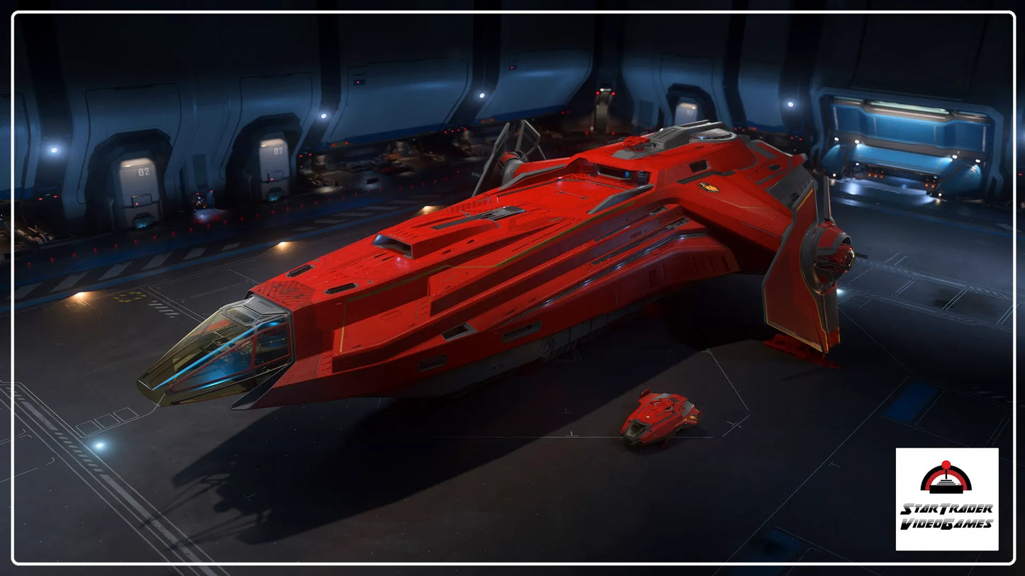 Star Citizen 2953 Auspicious Red Rooster Paints for C8 Pisces and Carrack