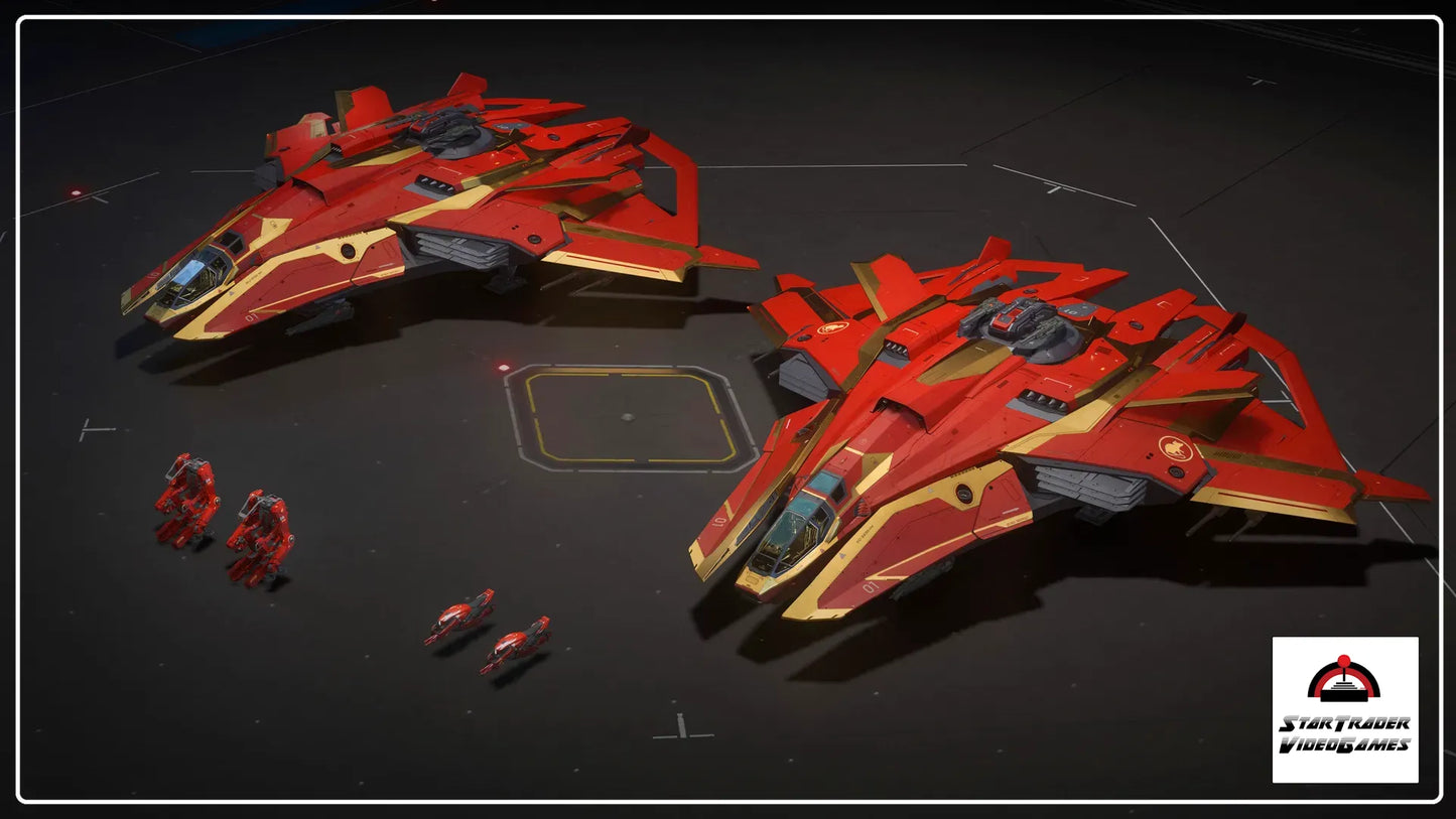 Star Citizen 2956 Auspicious Red Rat Paints for F8C Lightning, ATLS, and Pulse