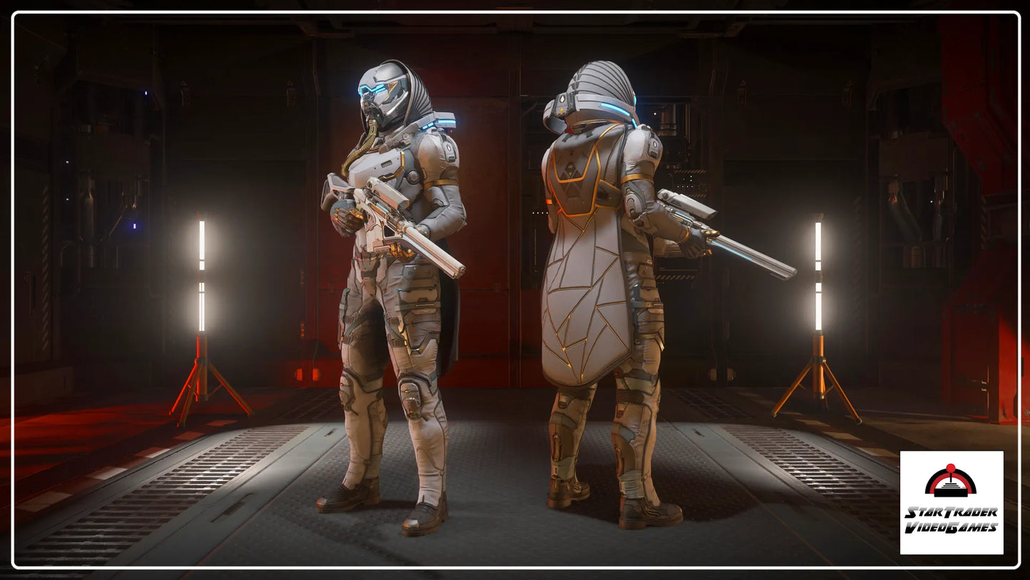 Star Citizen Quirinus Tech Artimex Canuto armor set with helmet, core, arms, and legs
