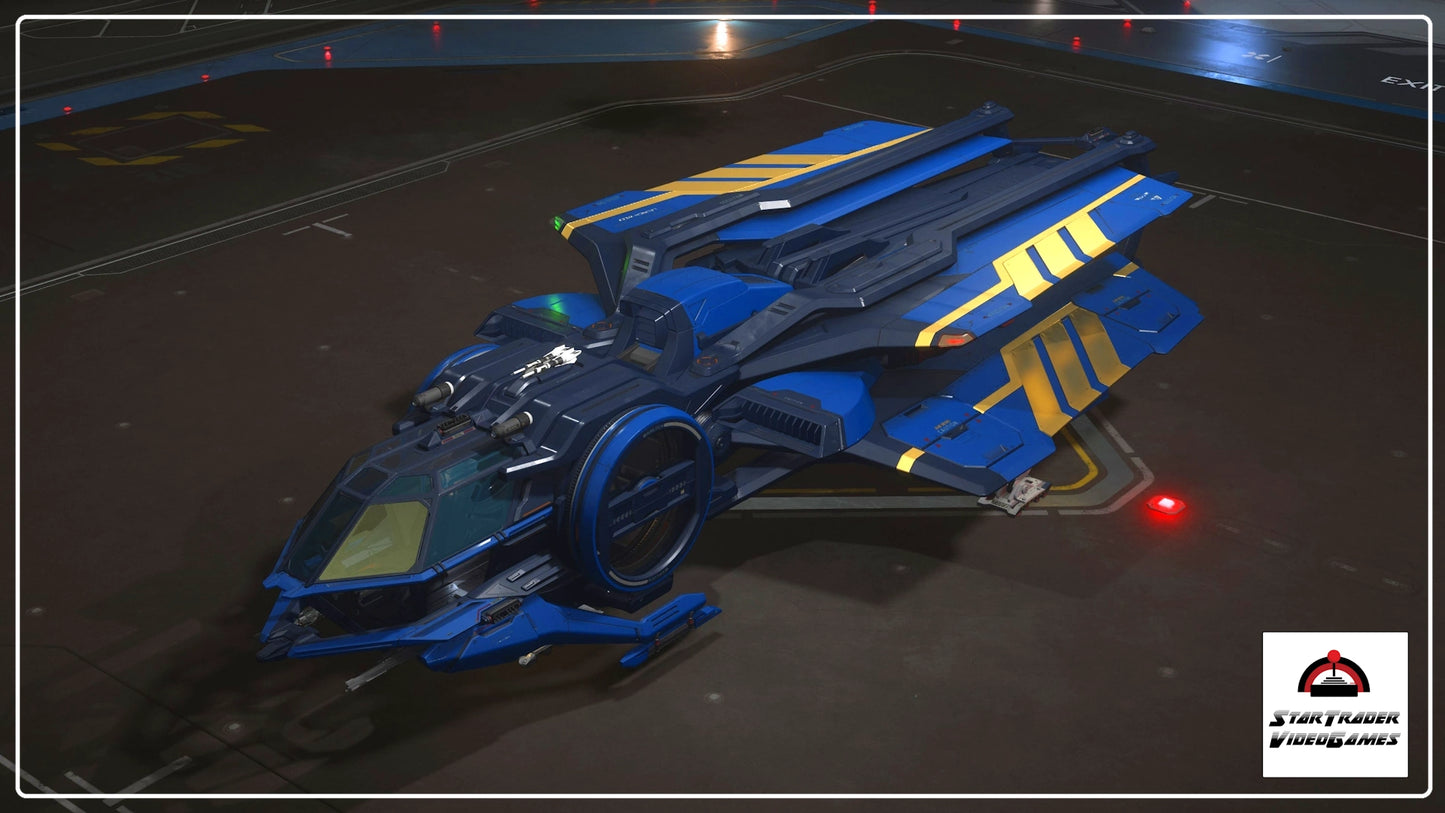Star Citizen Aurora Invictus Blue and Gold Paint