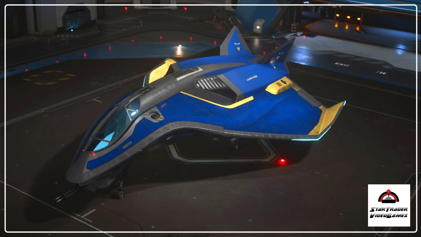 Star Citizen Avenger Invictus Blue and Gold Paint