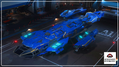 Star Citizen Constellation Invictus Blue and Gold Paint