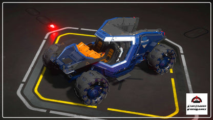Star Citizen Cyclone Invictus Blue and Gold Paint