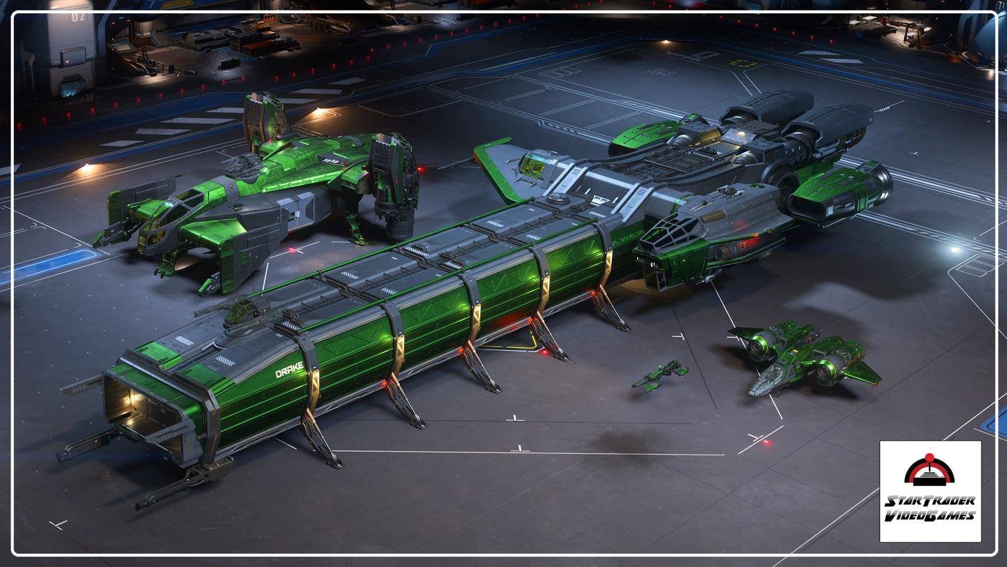 Star Citizen Ghoulish Green Paint Pack x4 for Cutlass, Caterpillar, Buccaneer, and Dragonfly