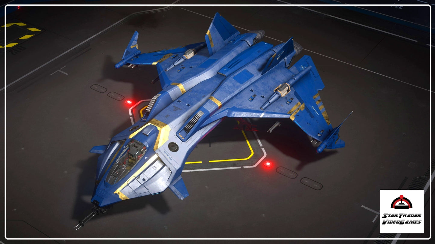 Star Citizen Gladius Invictus Blue and Gold Paint