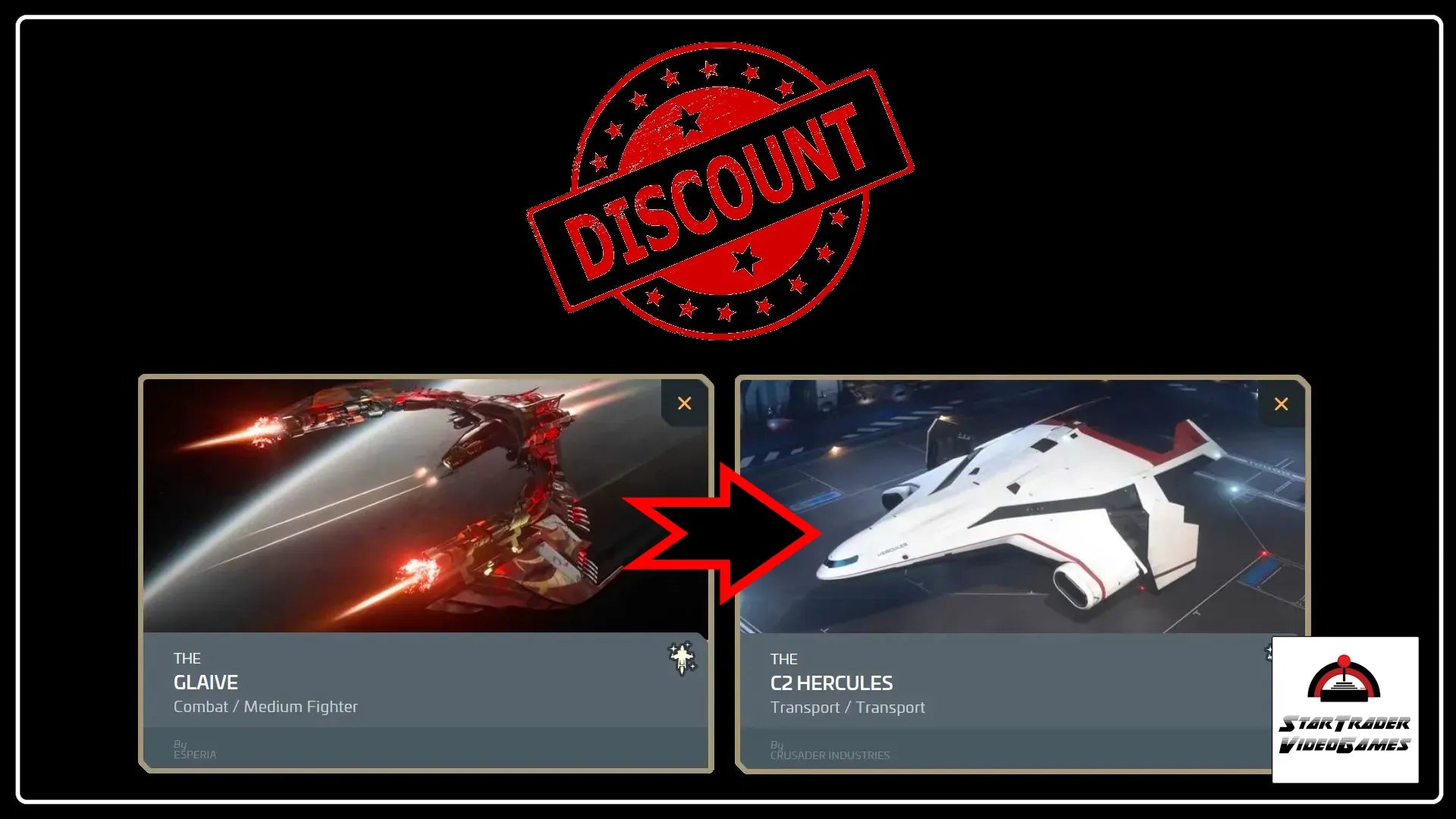 Star Citizen Glaive to C2 Hercules ship upgrade CCU