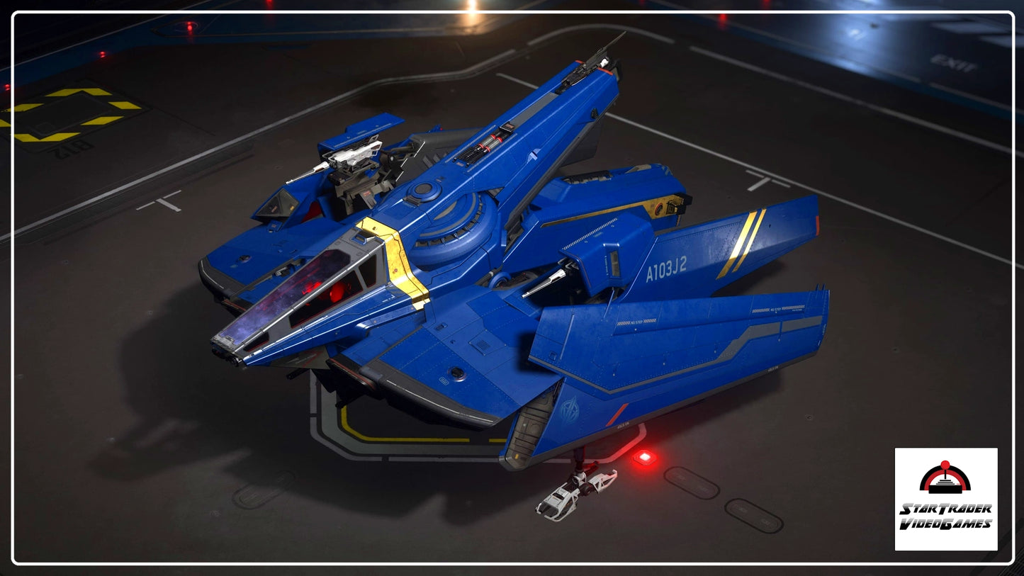 Star Citizen Hawk Invictus Blue and Gold Paint
