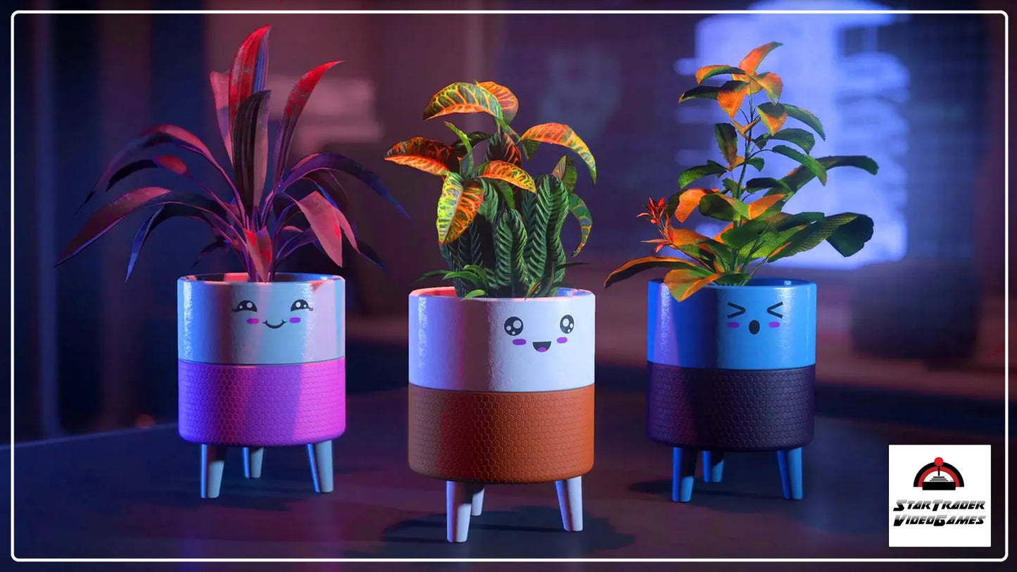 Star Citizen Hello Sunshine Planter Set with Happy, Surprised, and Cheeky planters