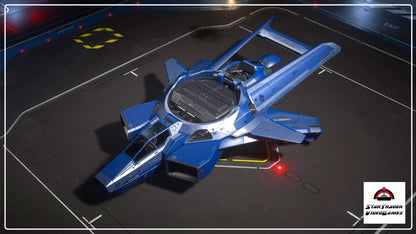 Star Citizen Hornet MkI Invictus Blue and Gold Paint