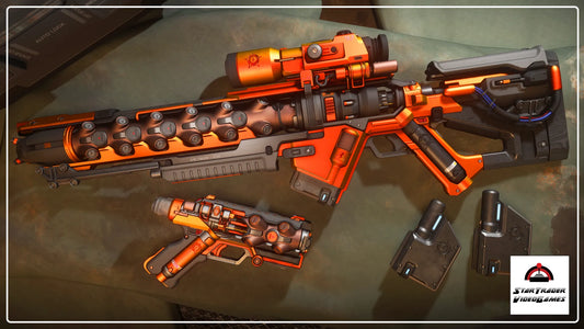 Star Citizen Igniter Lightning Bolt Co Weapons Pack with Yubarev pistol and Atzkav sniper rifle
