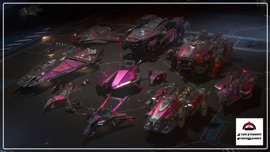 Star Citizen Lovestruck Paint Pack x12 with Zeus, Hornet Mk II, Argo, Ares, Arrow, Cyclone, HoverQuad, Nomad, and Scorpius paints