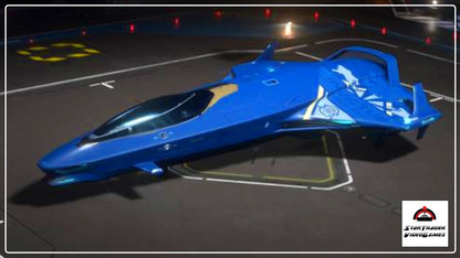 Star Citizen Origin 100i Invictus Blue and Gold Paint