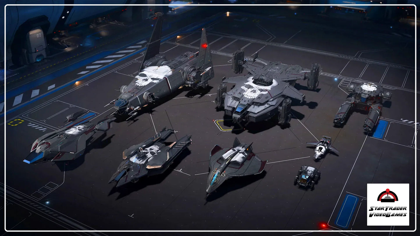 Star Citizen Skullcrusher Paint Pack x8 with bonus pirate cargo containers