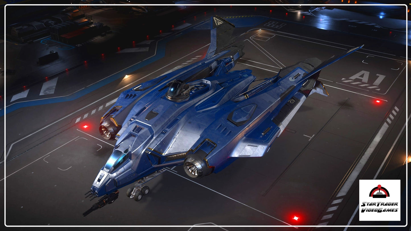 Star Citizen Vanguard Invictus Blue and Gold Paint